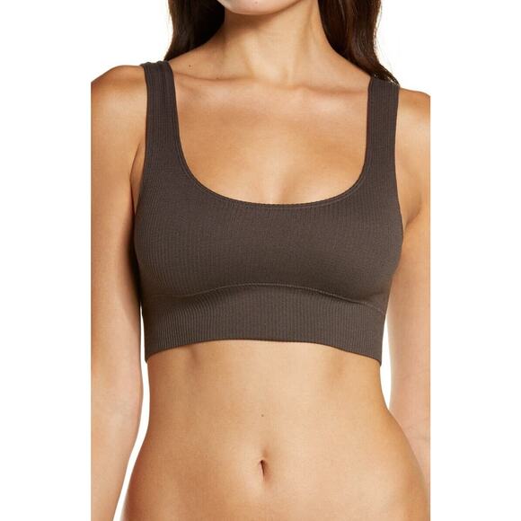 SKIMS Other - Skims NWOT Women's Stretch Rib Scoop Bralette Black Size S M (230)